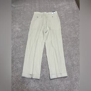 elegant sophisticated summer relaxed Grant Thomas linen flat front pants 34x30